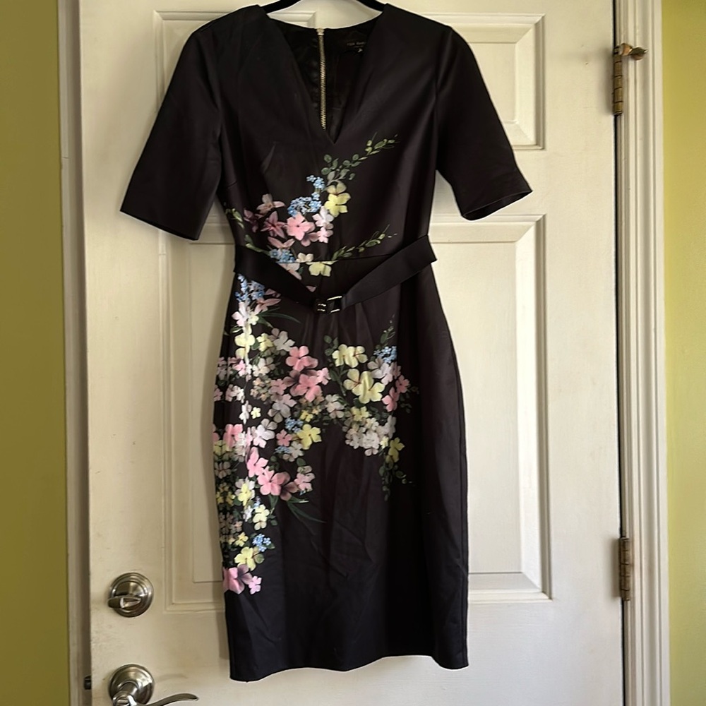 Ted Baker Soliaa Pergola Bodycon Dress Black Floral